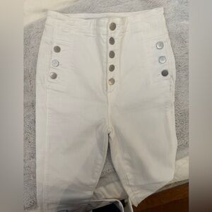 J Brand High Rise White Jeans